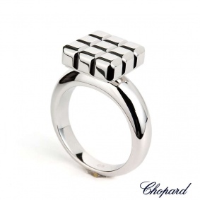Chopard 18k White Gold Ice Cube Ring 82/3639
